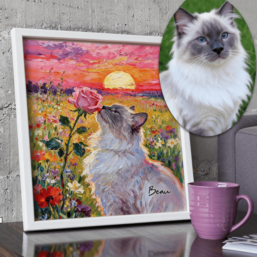 Pet Oil Painting Portrait – Custom Artwork Made from Your Photos