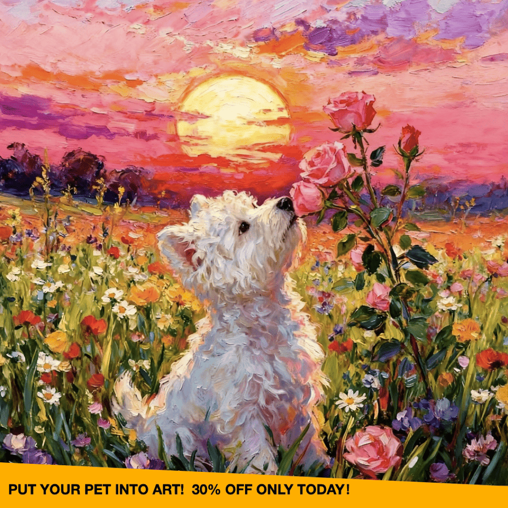 Pet Oil Painting Portrait – Custom Artwork Made from Your Photos