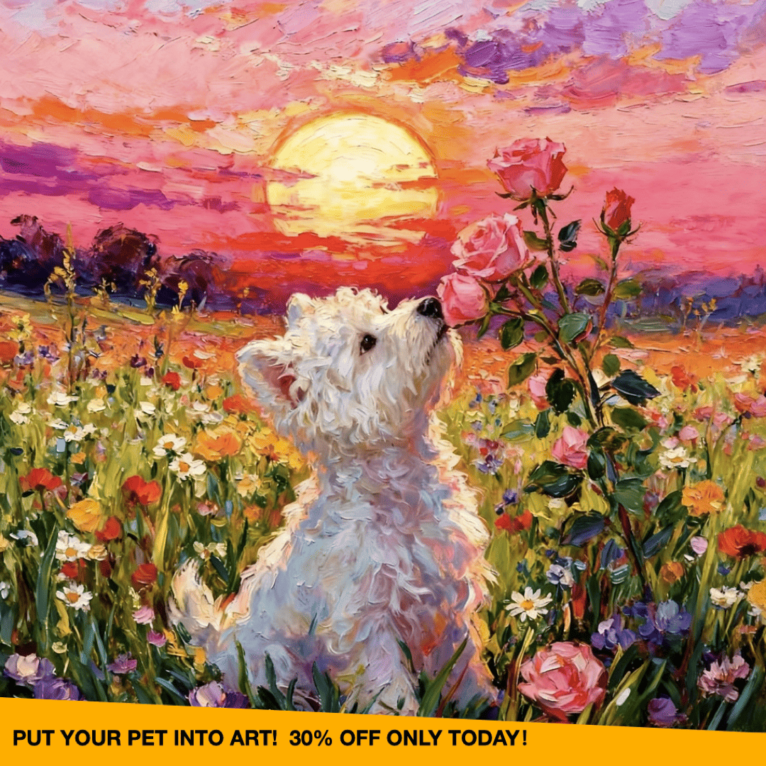 Pet Oil Painting Portrait – Custom Artwork Made from Your Photos