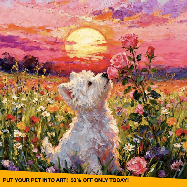 Pet Oil Painting Portrait – Custom Artwork Made from Your Photos