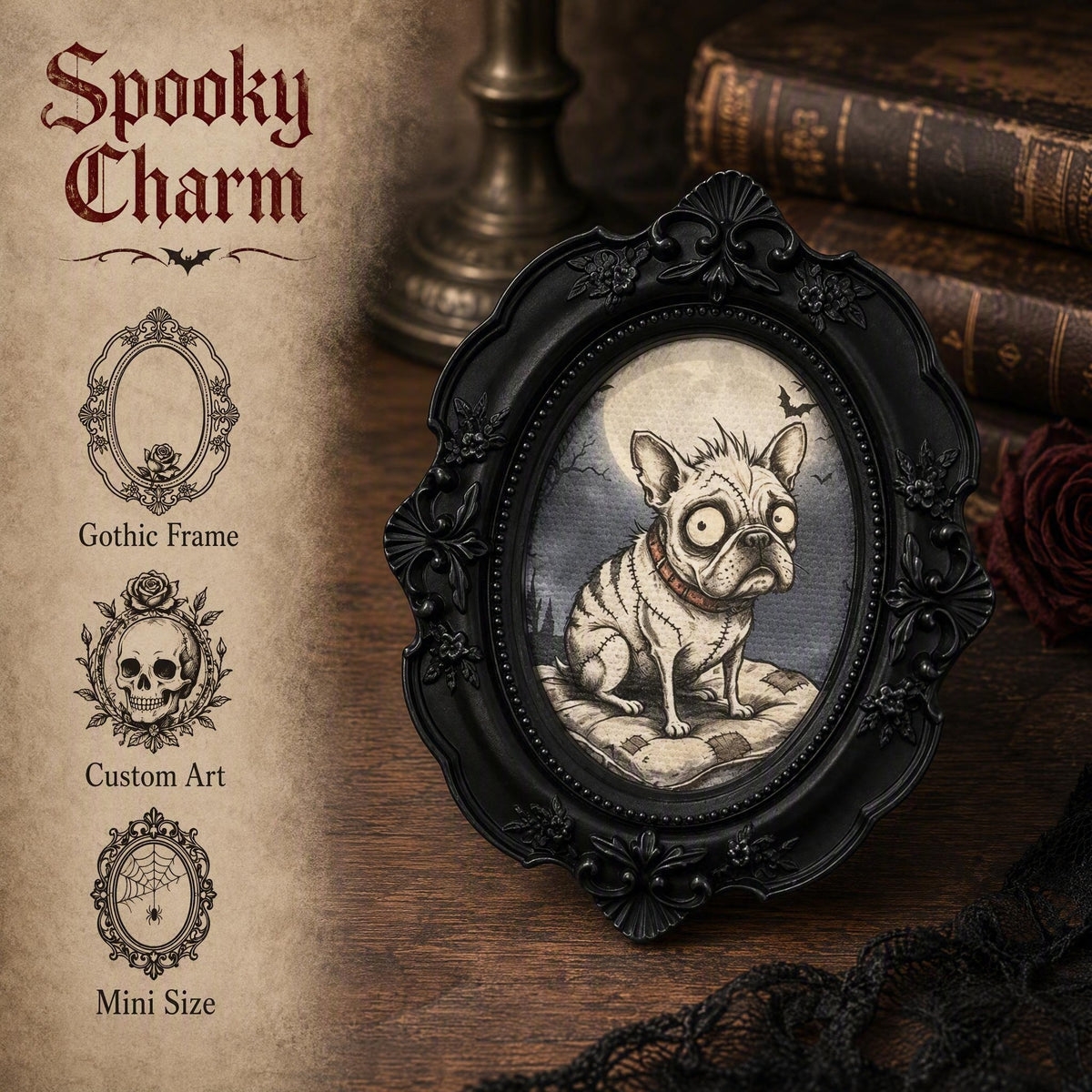 Custom Pet Portrait – Gothic Halloween Special