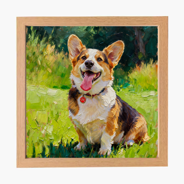 Sunny Meadow Style — Custom Pet Portrait Artwork Made from Your Photos
