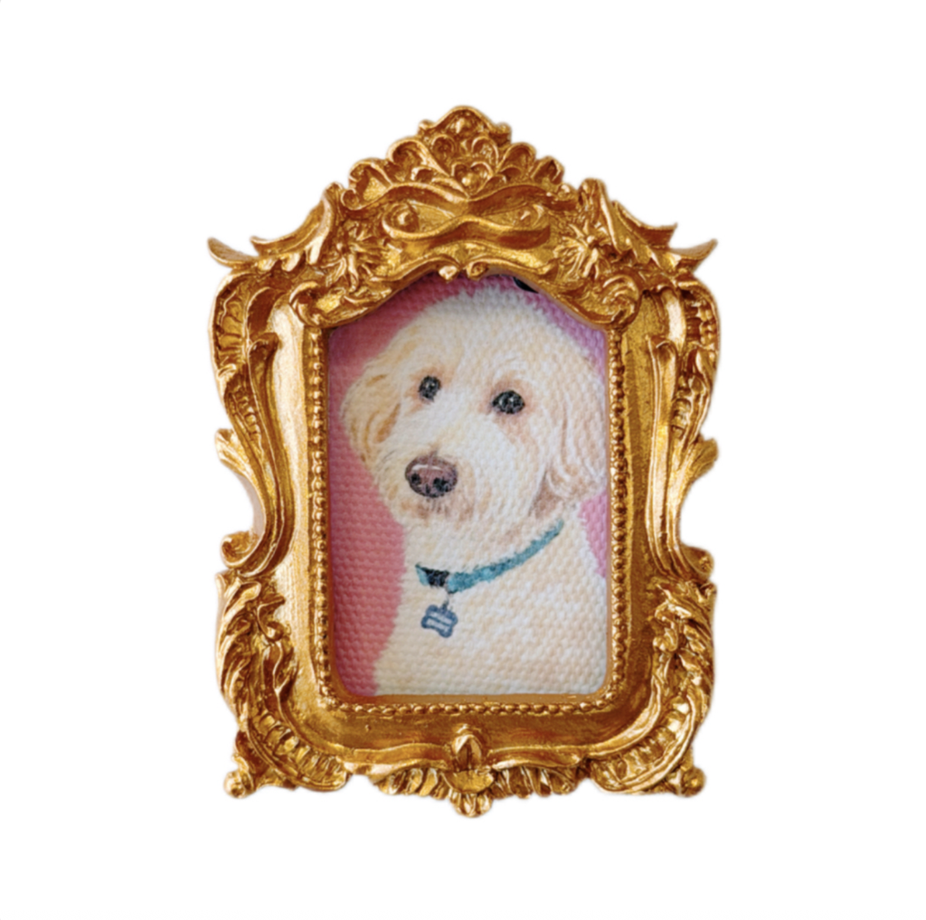 Master Design Pet Portrait for One Pet-White Frame