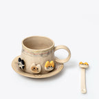 Cat Coffee Cup Set – Spinning Fun, Handcrafted image 2