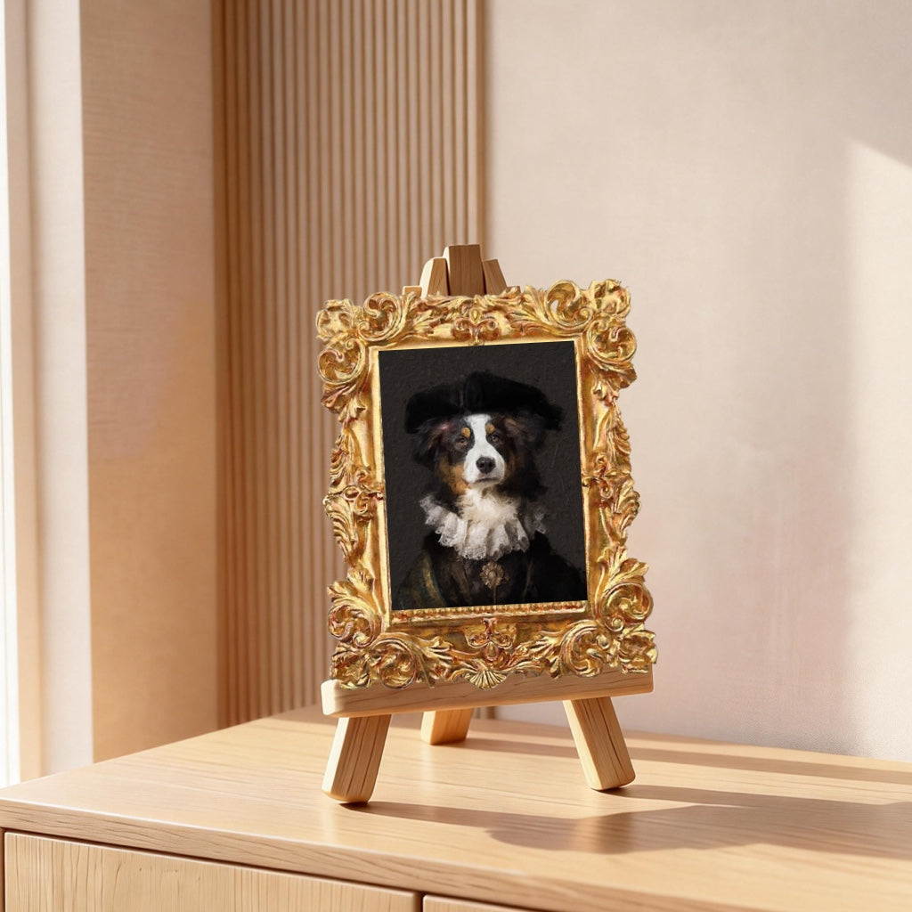 Hand-Drawn Noble Pet Portrait – Renaissance-Inspired