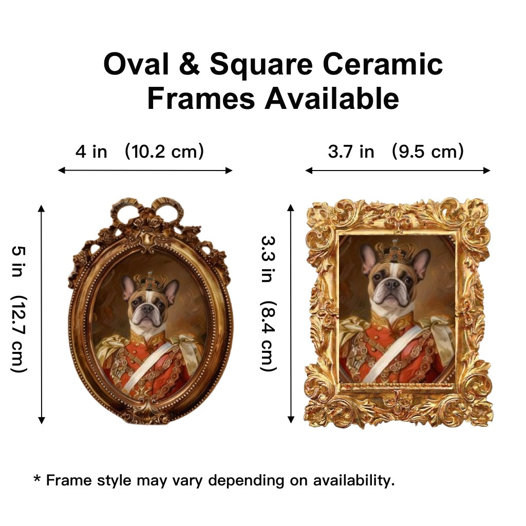Custom Hand-Drawn Pet Portrait - The Royal Crown Edition