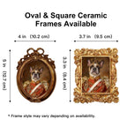 Custom Hand-Drawn Pet Portrait - The Royal Crown Edition