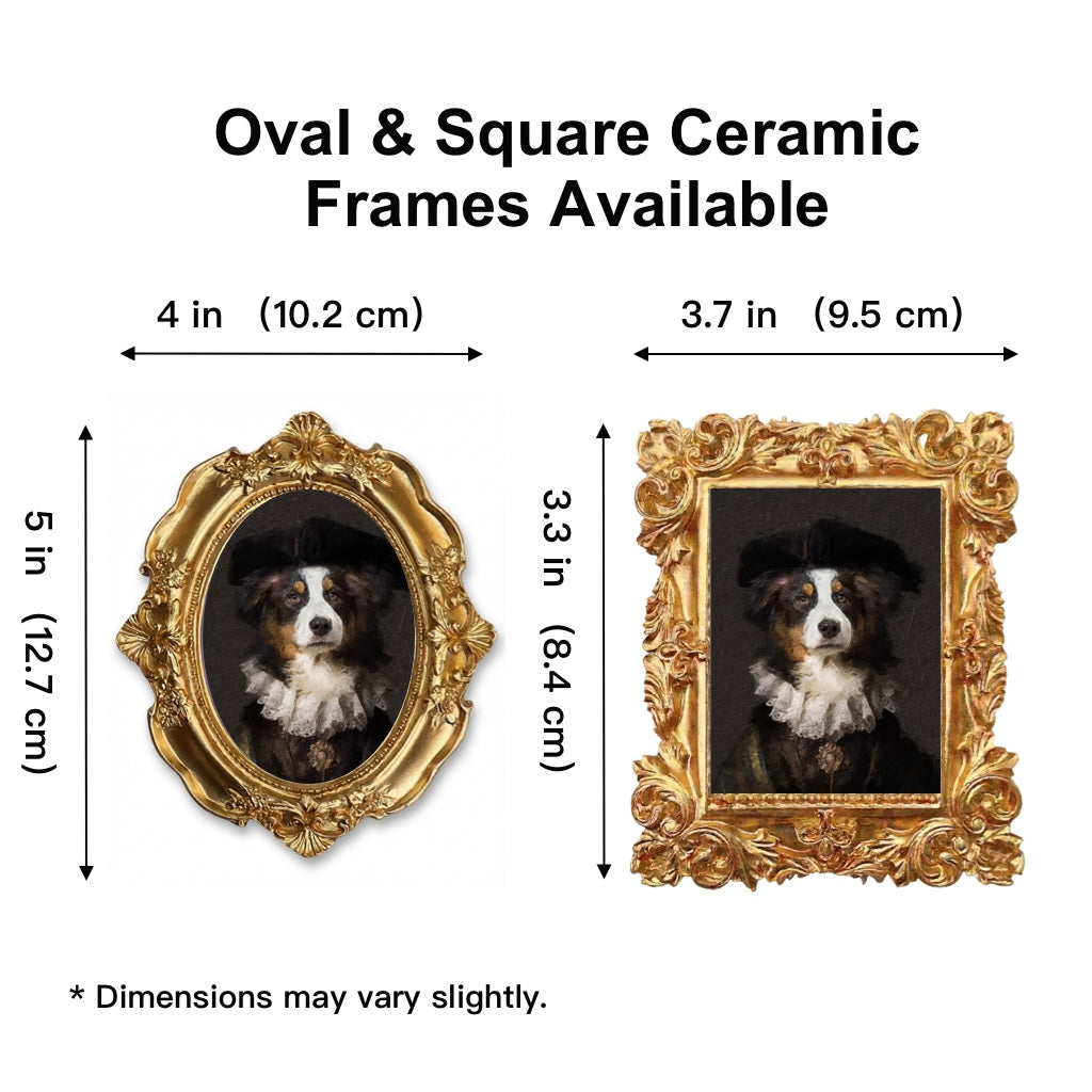 Hand-Drawn Noble Pet Portrait – Renaissance-Inspired