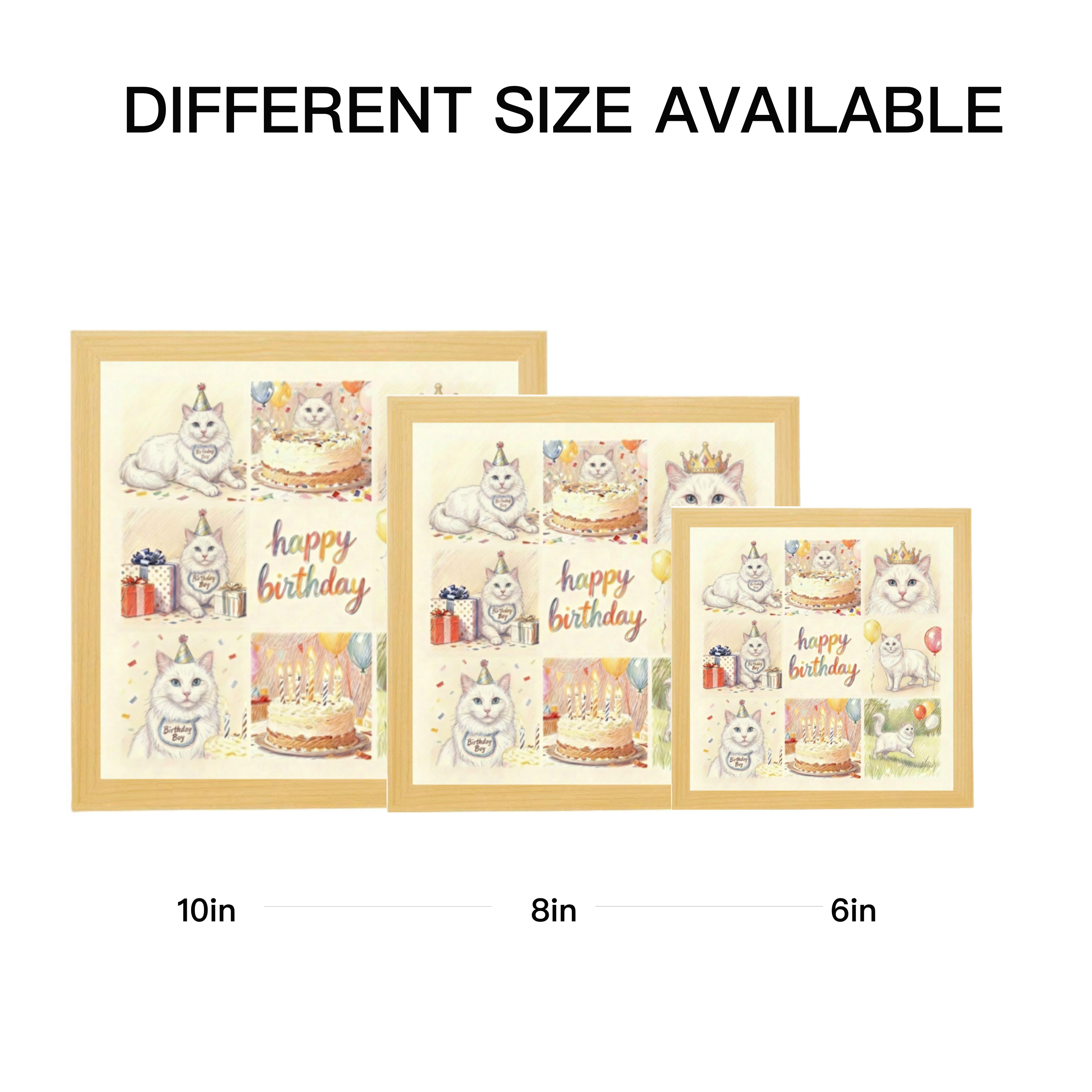 Pet Birthday Memory Frame – Handmade & Customizable with Photos