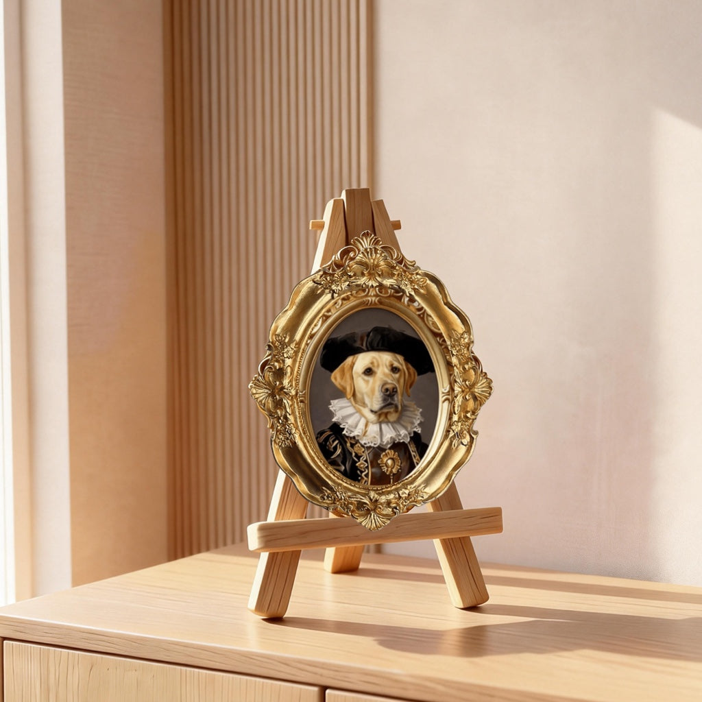 Hand-Drawn Noble Pet Portrait – Renaissance-Inspired