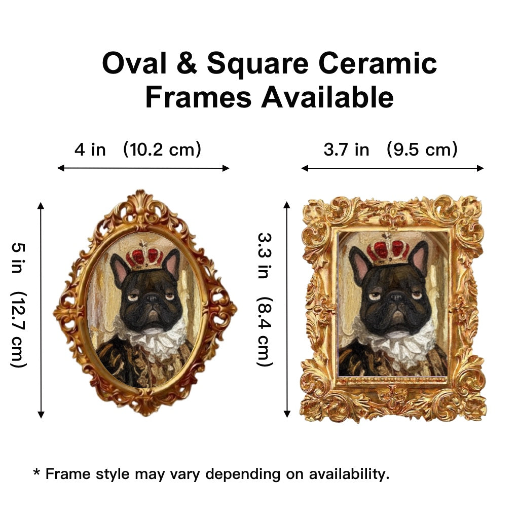 Custom Hand-Drawn Pet Portrait – The Noble Crown Series