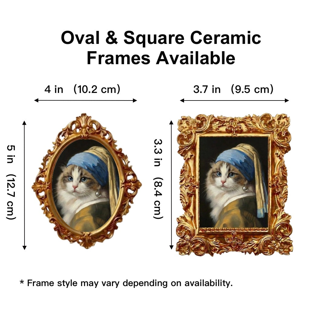 Custom Hand-Drawn Pet Portrait – The Pearl Earring Maiden
