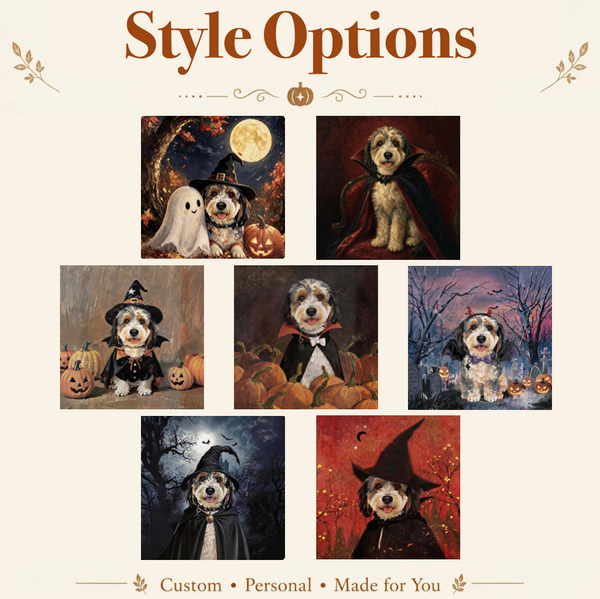Custom Halloween Pet Portrait - Set of 3