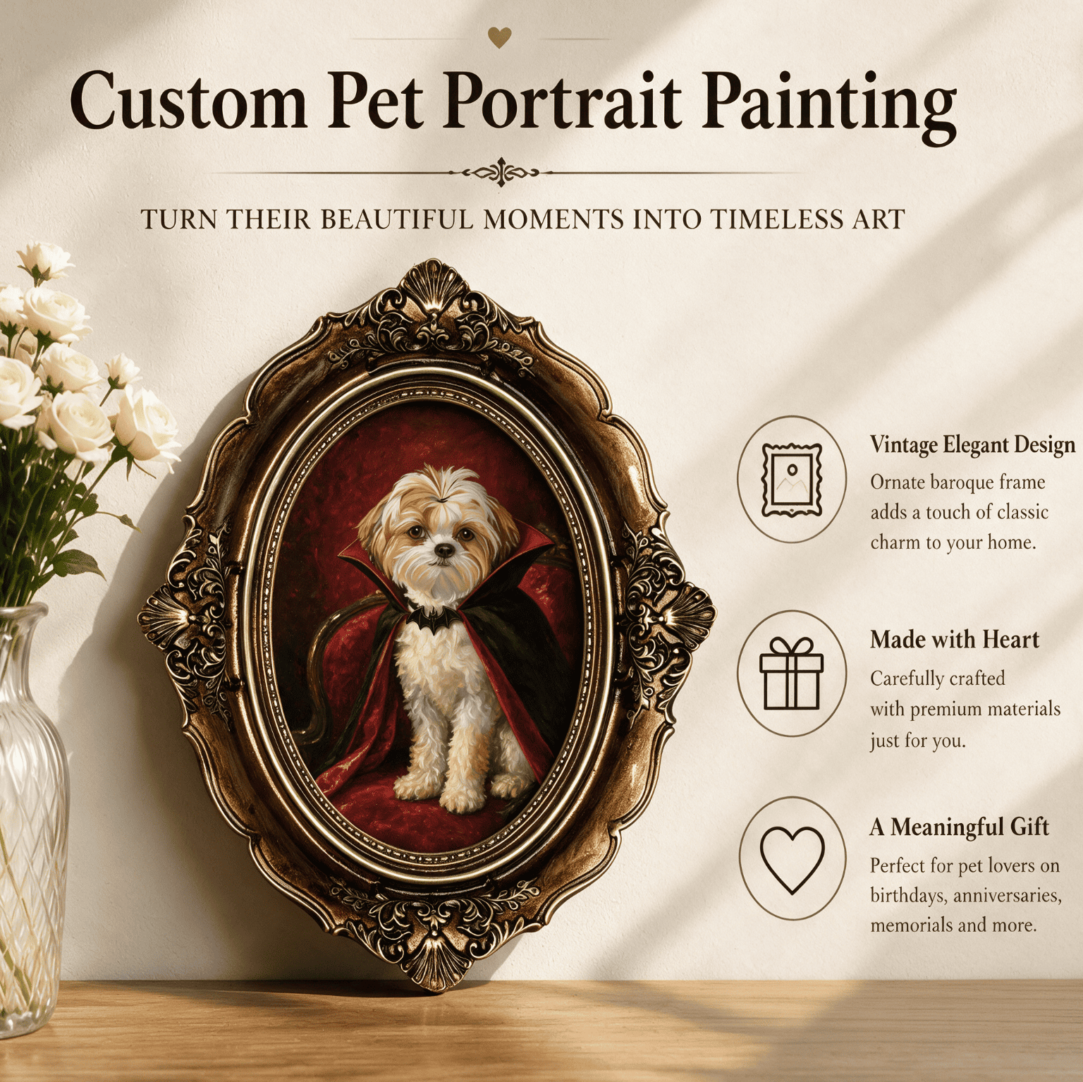 Custom Pet Portrait Medium Size - Halloween Special