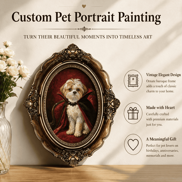 Custom Pet Portrait Medium Size - Halloween Special