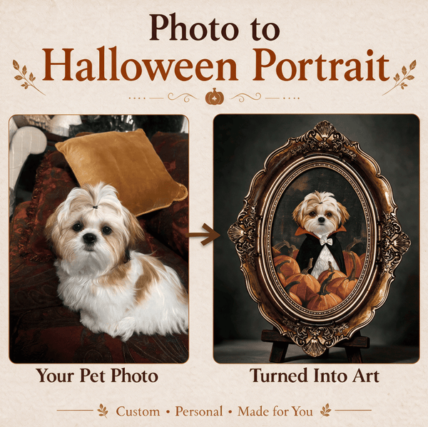 Custom Pet Portrait Medium Size - Halloween Special