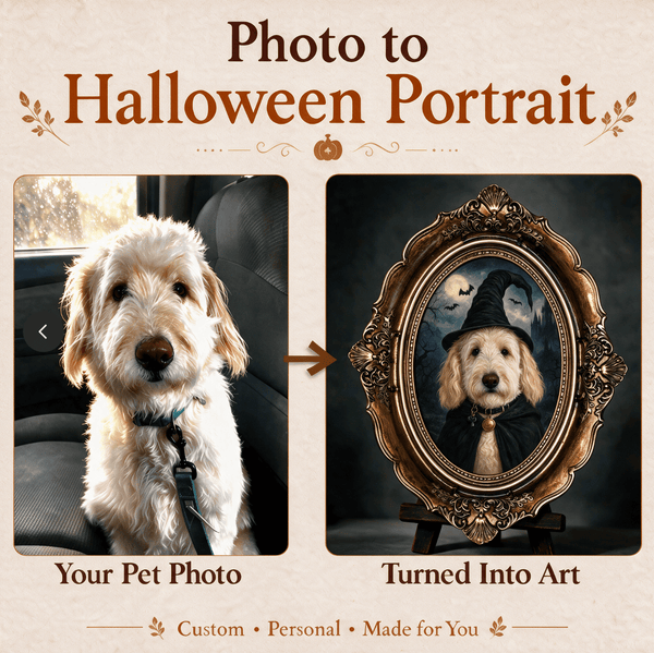 Custom Pet Portrait Medium Size - Halloween Special