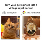 Custom Hand Made-Drawn Pet Portrait – The Crowned Swordsman