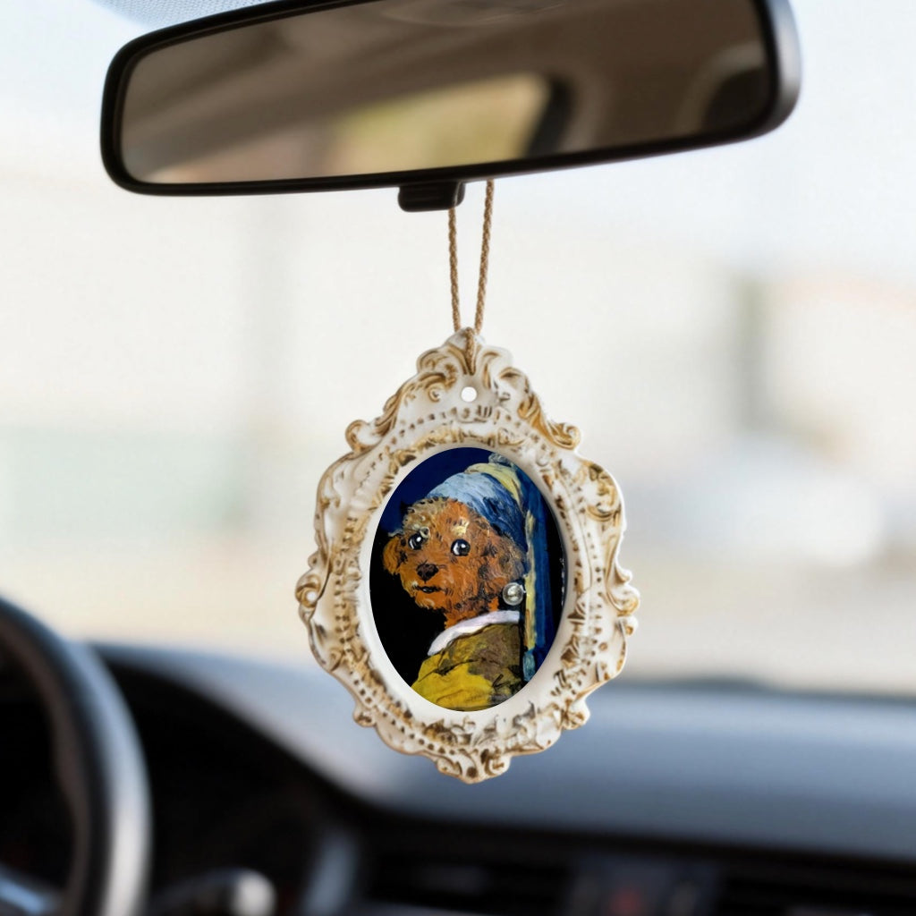 Hand-Drawn Vintage Pet Car Ornament