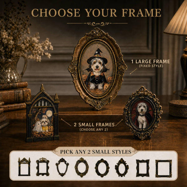 Custom Halloween Pet Portrait - Set of 3