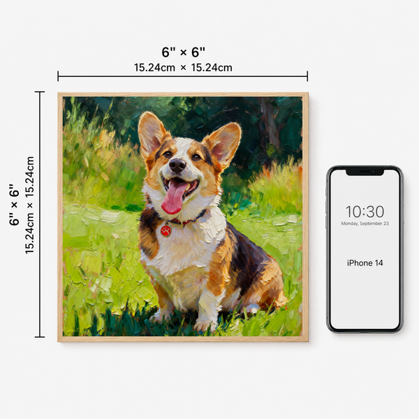 Sunny Meadow Style — Custom Pet Portrait Artwork Made from Your Photos