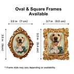 Vintage Handmade Pet Portrait – Customizable Flowers & Background
