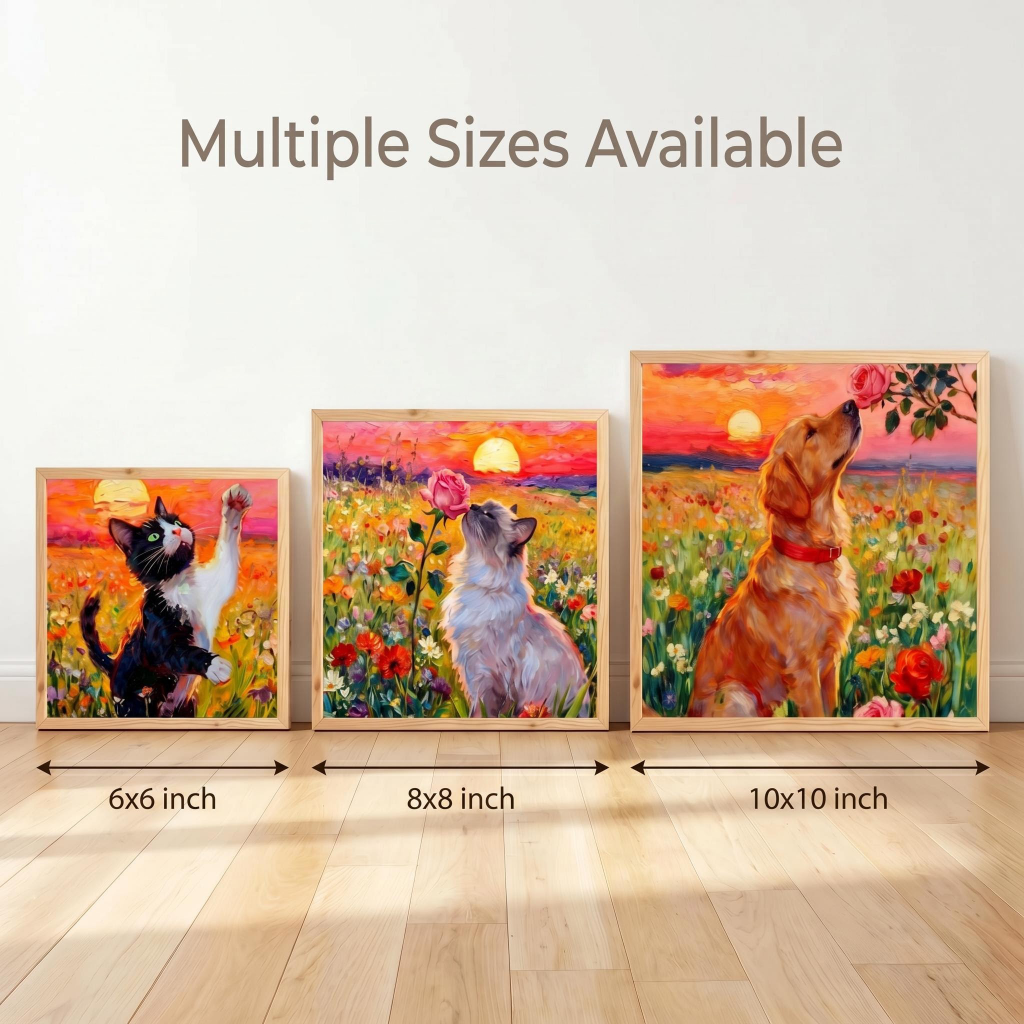 Pet Oil Painting Portrait – Custom Artwork Made from Your Photos