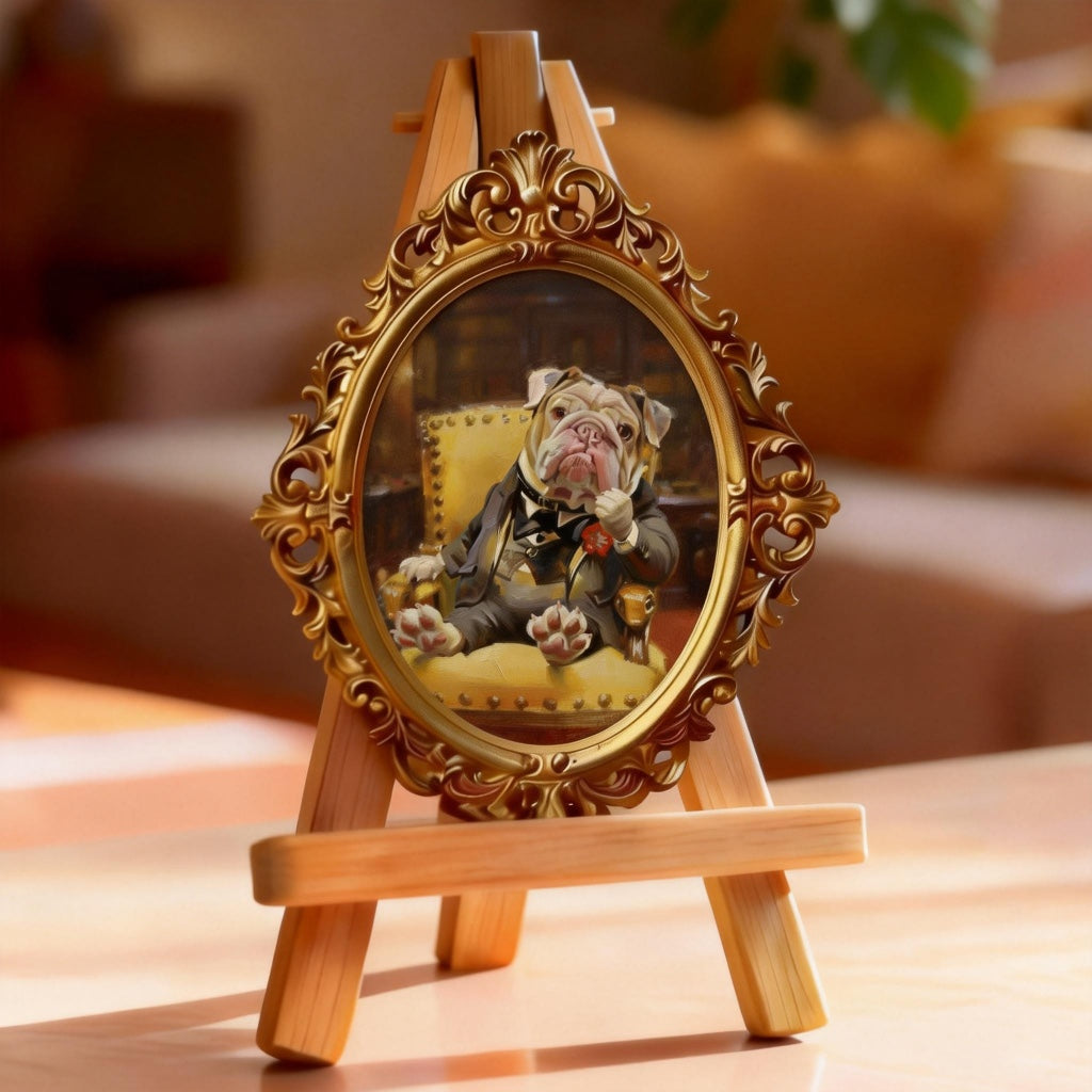 Custom Hand-Drawn Pet Portrait – Godfather-Inspired Royal Portrait