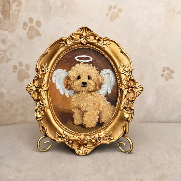 Custom Medium Pet Portrait Painting - Vintage Style