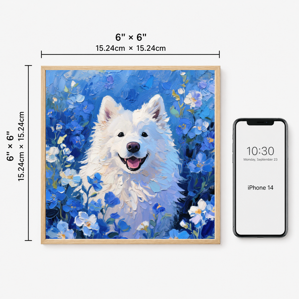 Monet Blue Garden Style — Custom Pet Portrait Artwork Made from Your Photos