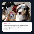 Master Design Pet Portrait for One Pet-White Frame