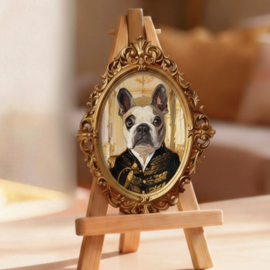 Custom Hand Made-Drawn Pet Portrait – The Crowned Swordsman