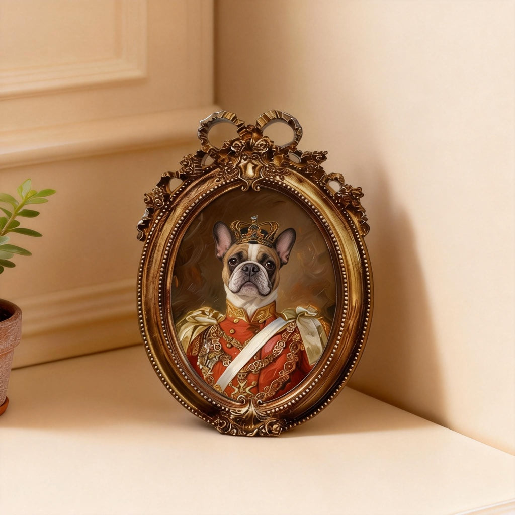 Custom Hand-Drawn Pet Portrait - The Royal Crown Edition
