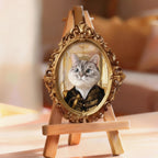 Custom Hand Made-Drawn Pet Portrait – The Crowned Swordsman