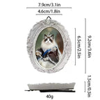 Custom Hand-Drawn Pet Portrait - Noble Vintage with White Ornate Frame