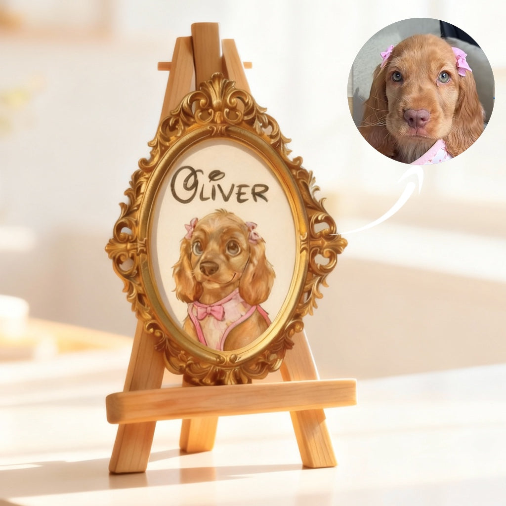 Custom Hand-Drawn Cartoon Pet Portrait-Disney-Style