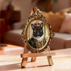 Custom Hand-Drawn Pet Portrait – The Noble Crown Series