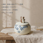 陶器のお骨壷-立体アニマルとお名前入りのオーダーメイド