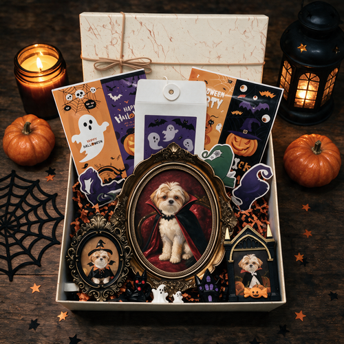 Custom Halloween Pet Portrait - Set of 3