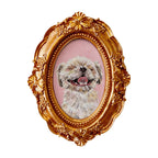 Master Design Pet Portrait for One Pet-White Frame