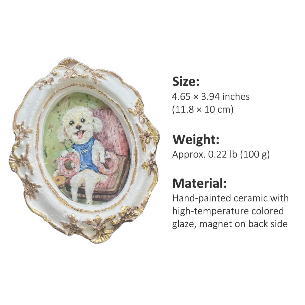 Vintage-Style Pet Portrait – Custom Ceramic Tile | Creator Exclusive image 1