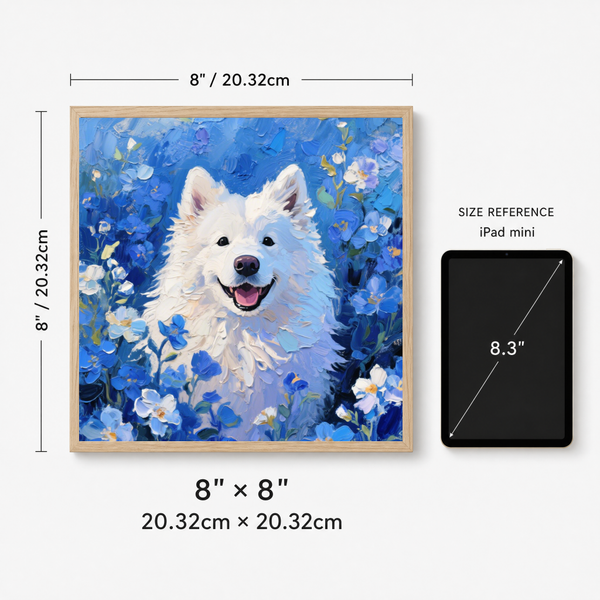 Monet Blue Garden Style — Custom Pet Portrait Artwork Made from Your Photos