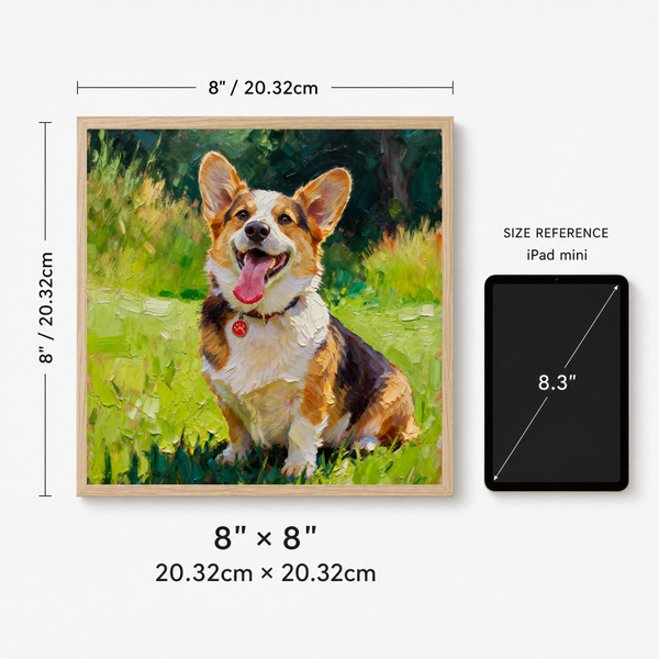 Sunny Meadow Style — Custom Pet Portrait Artwork Made from Your Photos