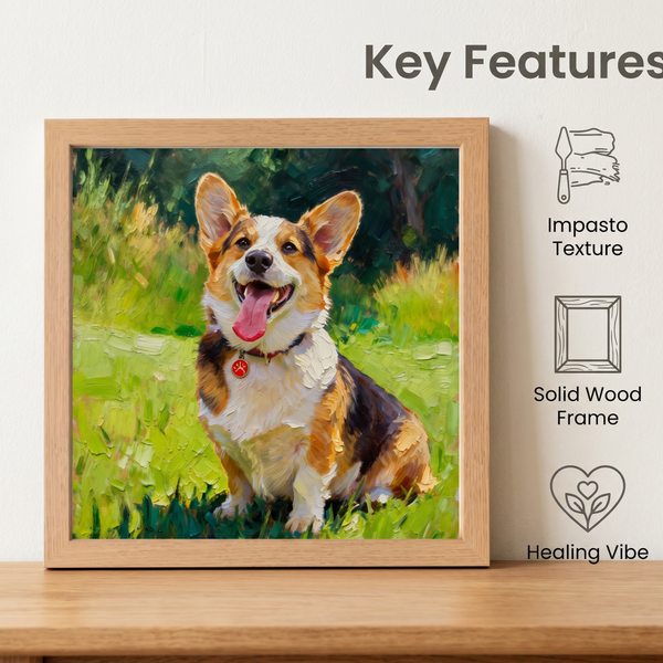 Sunny Meadow Style — Custom Pet Portrait Artwork Made from Your Photos