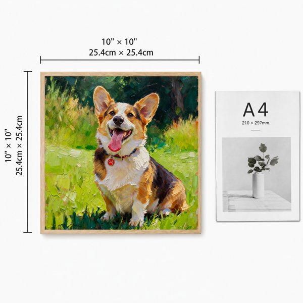 Sunny Meadow Style — Custom Pet Portrait Artwork Made from Your Photos