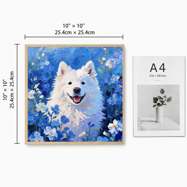 Monet Blue Garden Style — Custom Pet Portrait Artwork Made from Your Photos
