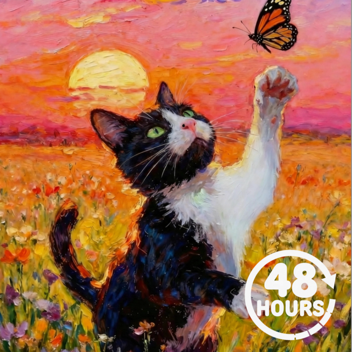 Pet Oil Painting Portrait – Custom Artwork Made from Your Photos
