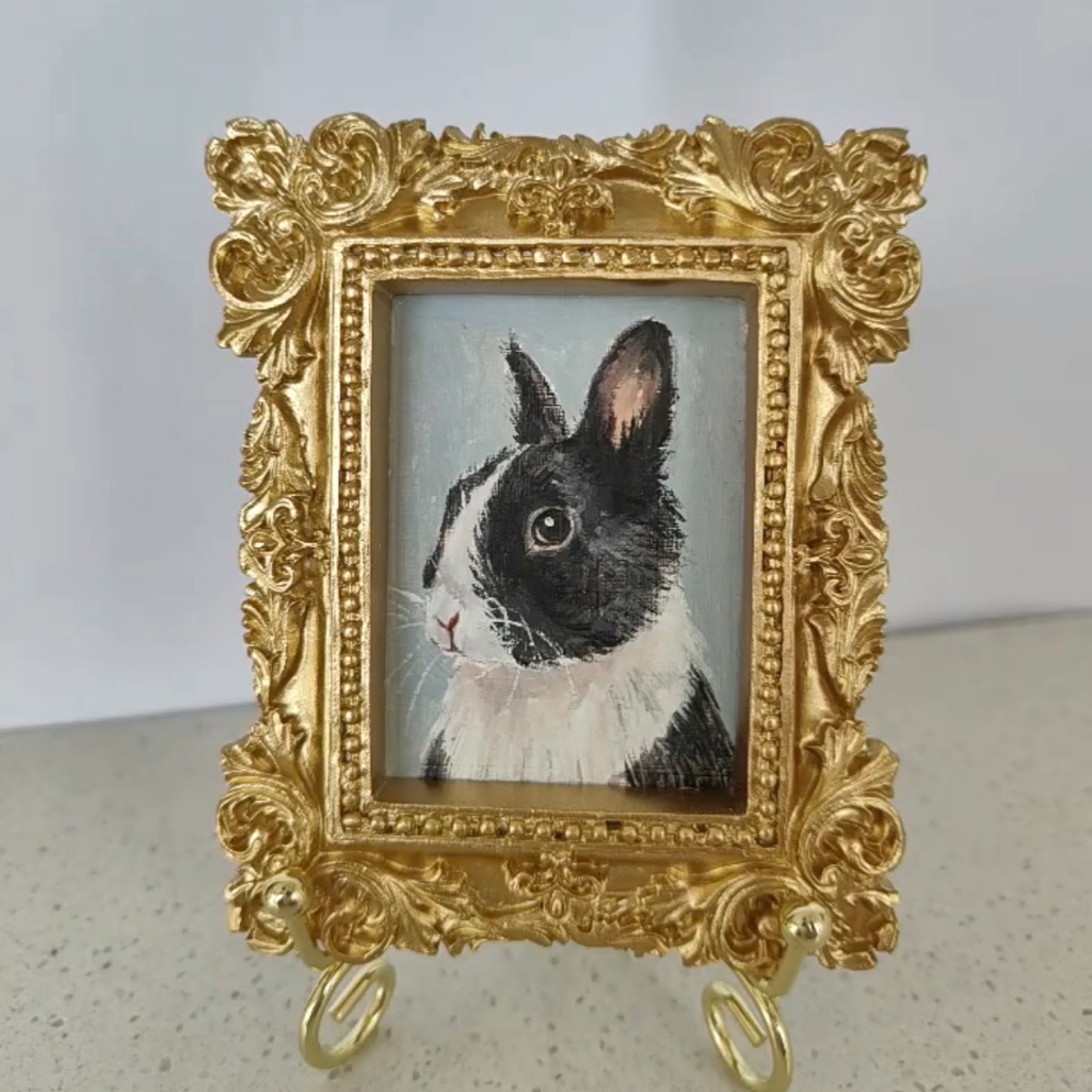 Custom Unique Pet Portrait | Vintage Style & Personal Background