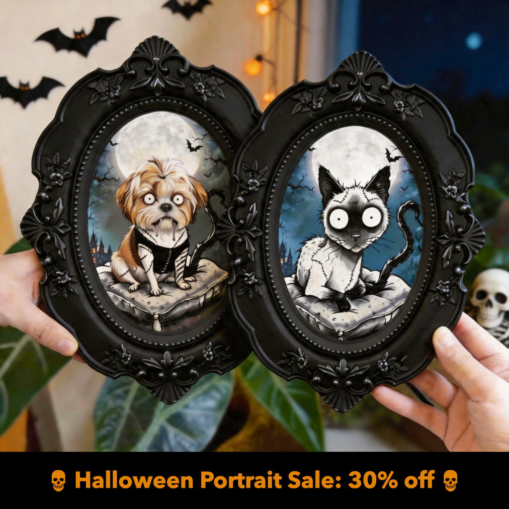 Custom Pet Portrait Medium Size - Halloween Special