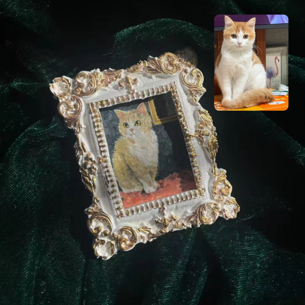 Vintage-Style Pet Portrait – Custom Ceramic Tile | Creator Exclusive image